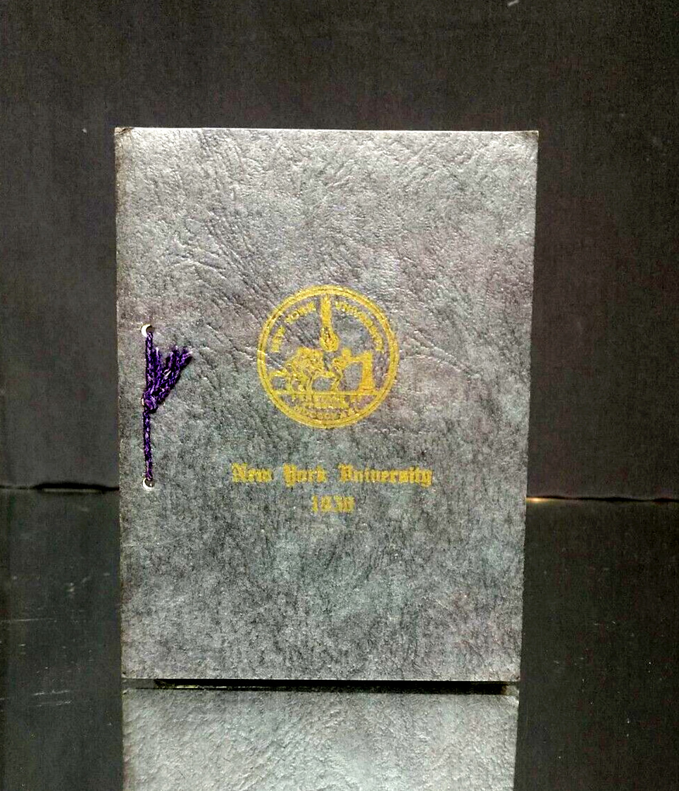 1930 NYU COMMENCEMENT BOOKLET from New York University Vintage Graduation