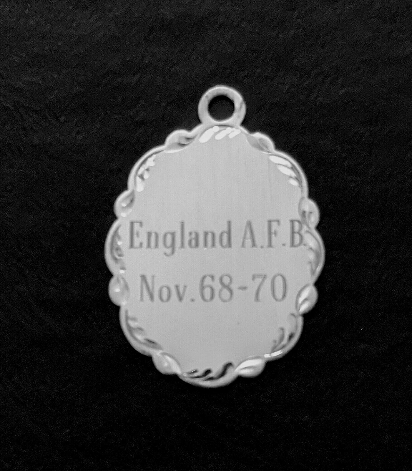 England AFB Nov 68-70 * Back 4410 US AF Hosp Sterling Silver Pendant, Mint