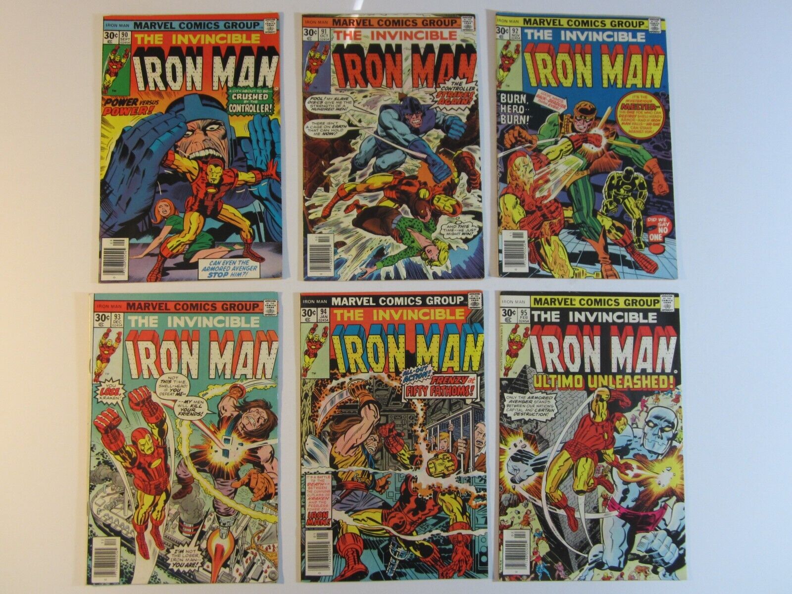 Iron Man 6 Issue Run #90 91 92 93 94 & 95  FN  Marvel Comics Lot