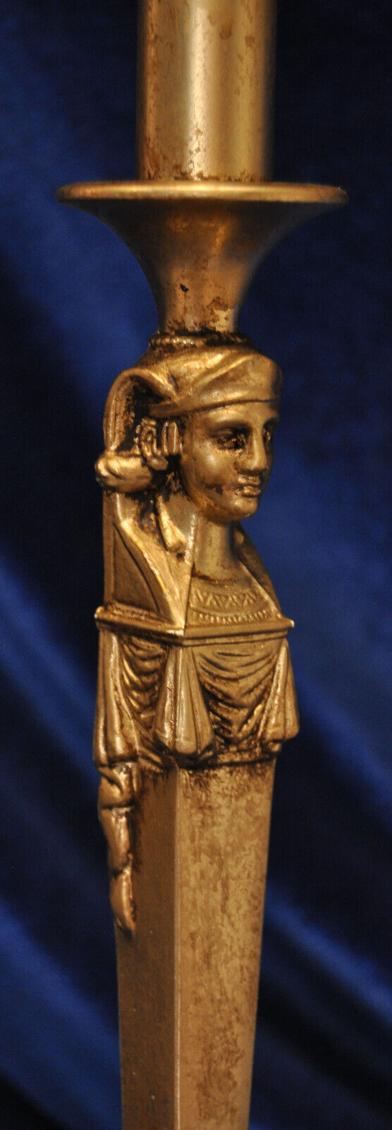 EGYPTIAN STIFFEL LAMP PHARAOH DECO RELIEF FIGURAL NEOCLASSICAL BUST CARYATID