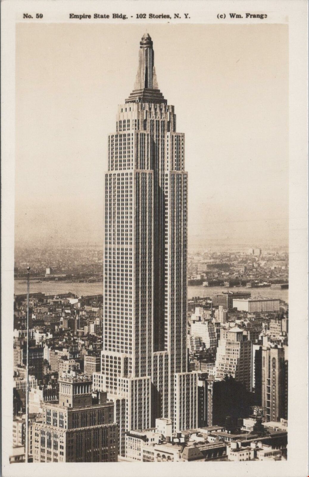 RPPC Postcard Empire State Bldg NYC New York 
