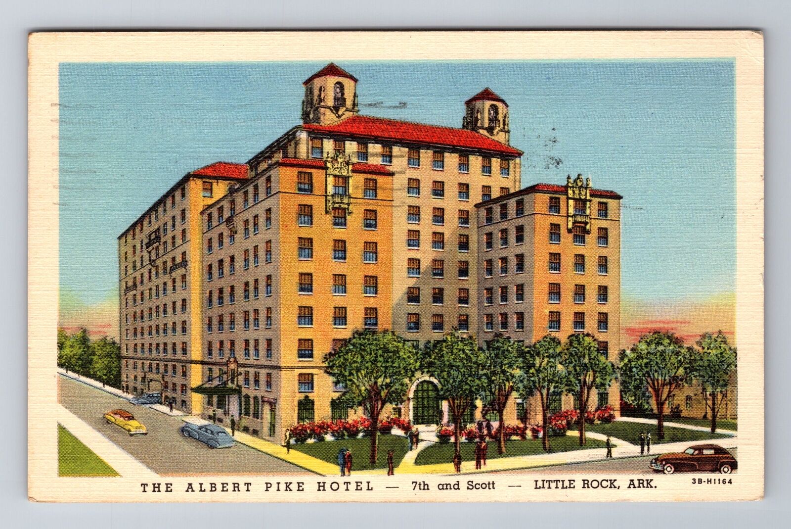 Little Rock AR-Arkansas, Albert Pike Hotel, Advertising, c1950 Vintage Postcard