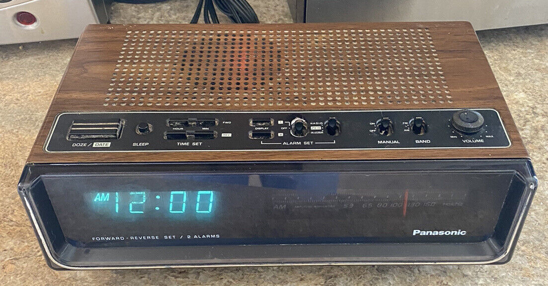 Panasonic RC-95 Vintage Clock Radio Tested Working - Dual Alarm Time Date FM/AM