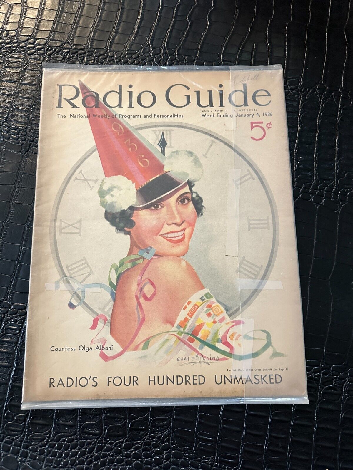 JANUARY 4 1936 RADIO GUIDE vintage magazine - COUNTESS OLGA ALBANI