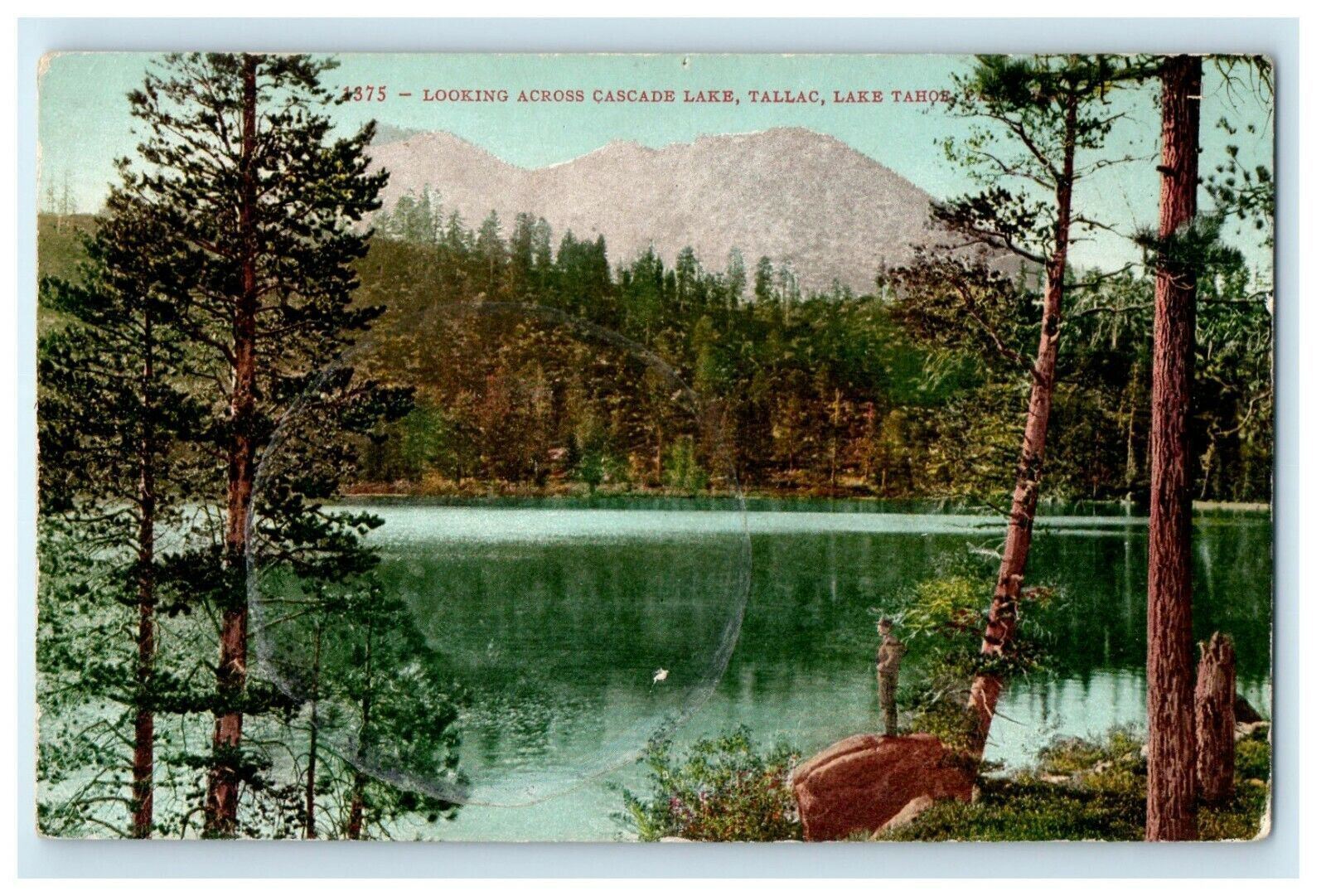 c1910\'s Looking Across Cascade Lake Tallac Lake Tahoe California CA Postcard