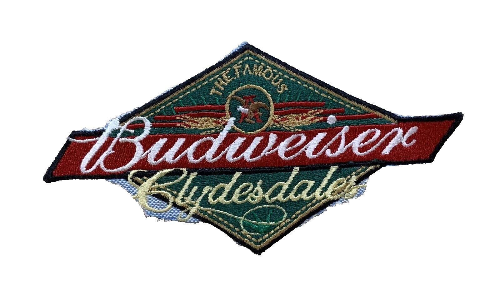 BUDWEISER Iron On CLYDESDALE Embroidered Sew On Patch, Horses, Beer 4.5\