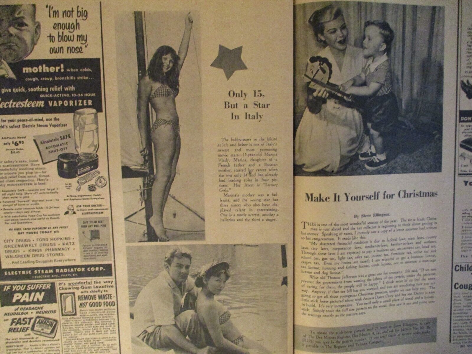 11/22/1953 Des Moines PICTURE Mag(MARINA VLADY/MARIANN SCHONEMANN/DR FRANK NOYES