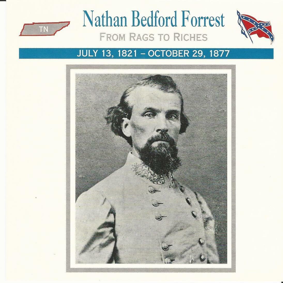 1995 Atlas, Civil War Cards, #30.13 Nathan Bedford Forrest, Tennessee