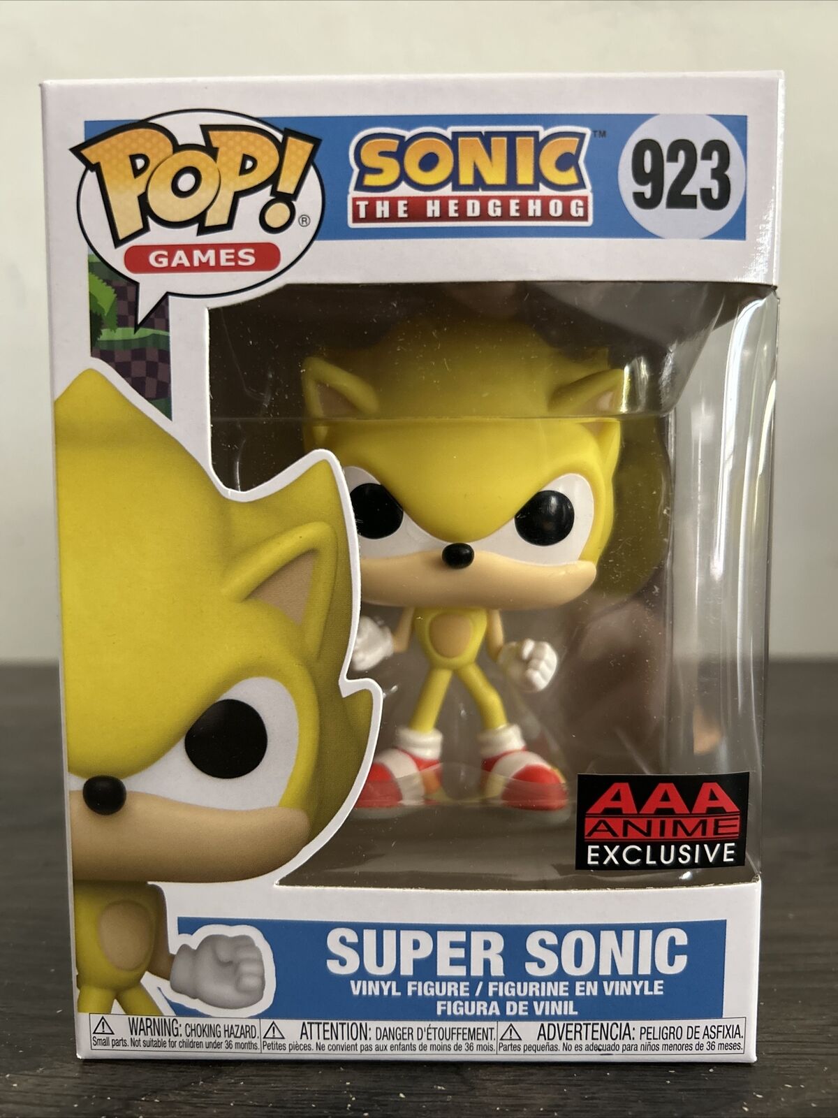 Funko Pop Games Sonic the Hedgehog Super Sonic  AAA Anime Exclusive #923