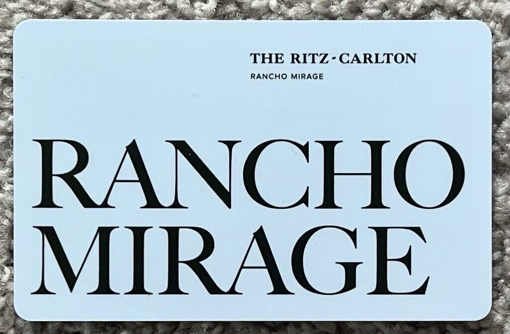 The Ritz Carlton Rancho Mirage California Hotel Room Key Card - Collectible
