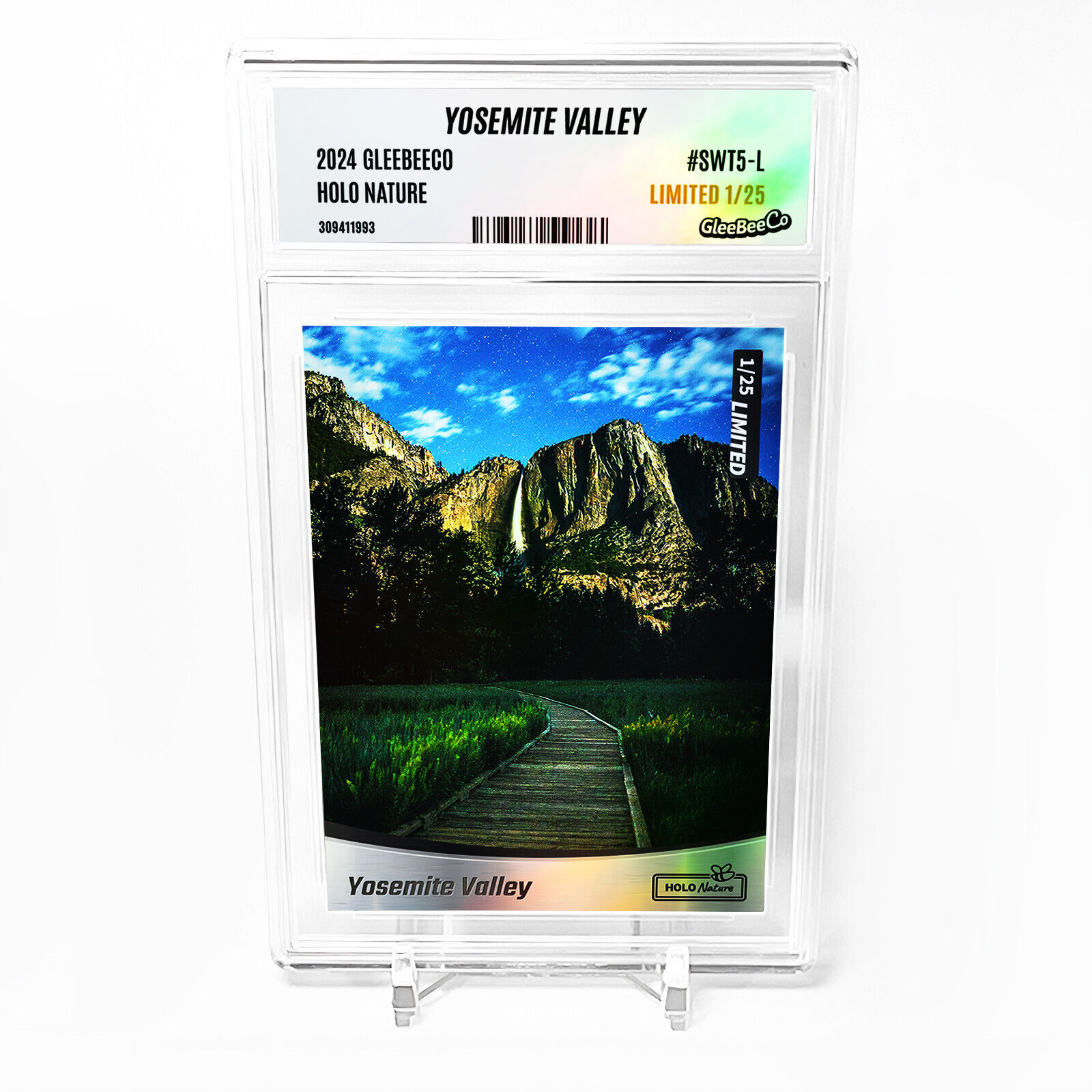YOSEMITE VALLEY 2024 GleeBeeCo Card Waterfall Holographic #SWT5-L /25