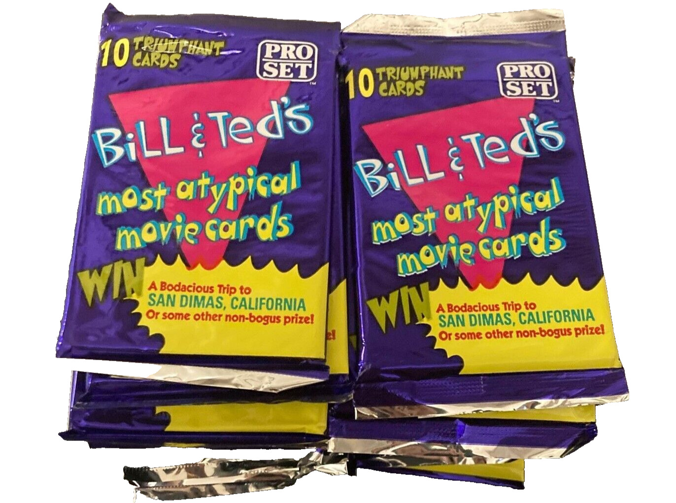 Sealed Vintage 1991 Bill and Ted\'s Most Atypical Movie Trading Card Packs