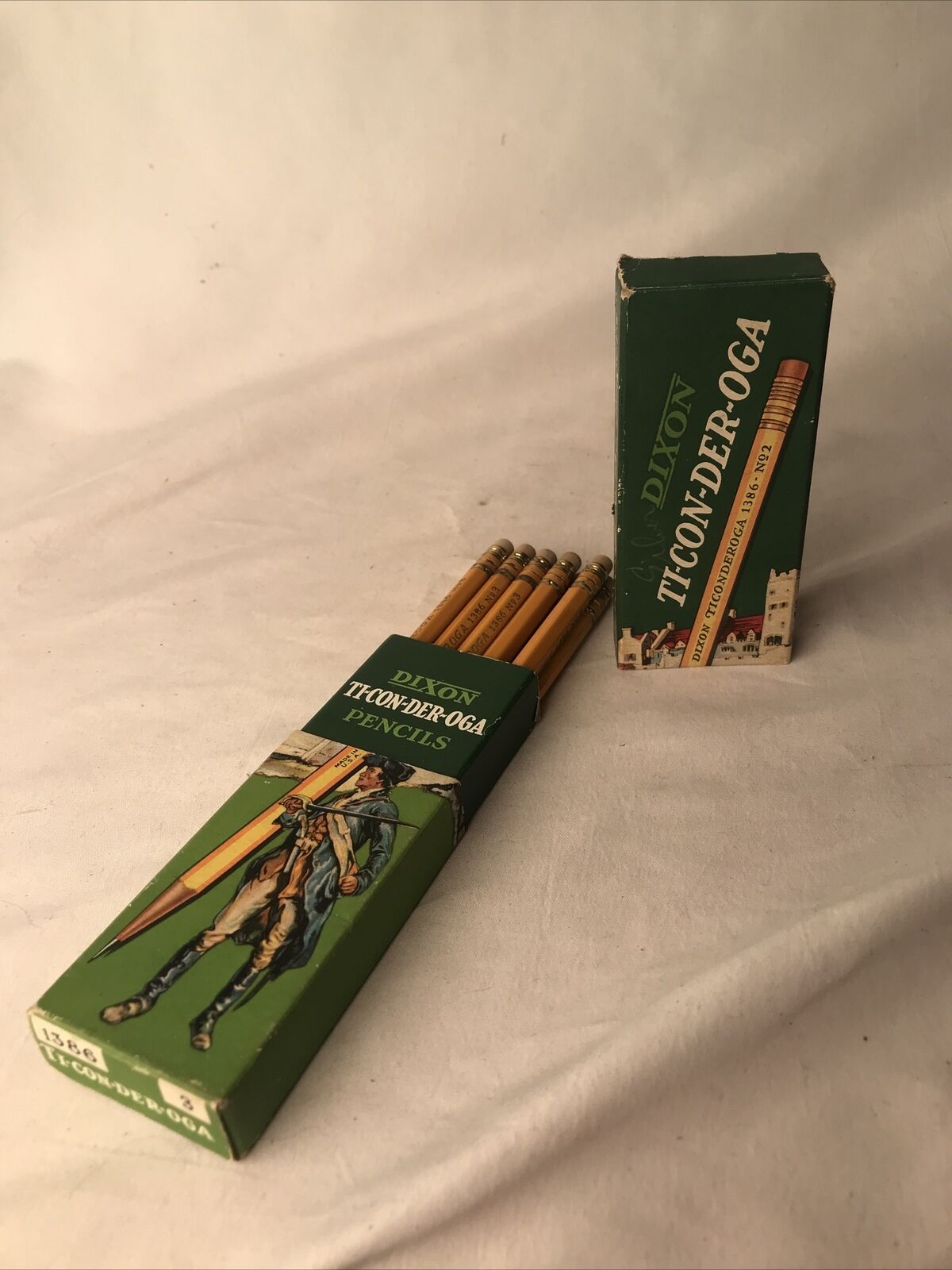 11 Dixon Ticonderoga No 3 1386 Vintage Pencils Unsharpened In Box Made In USA