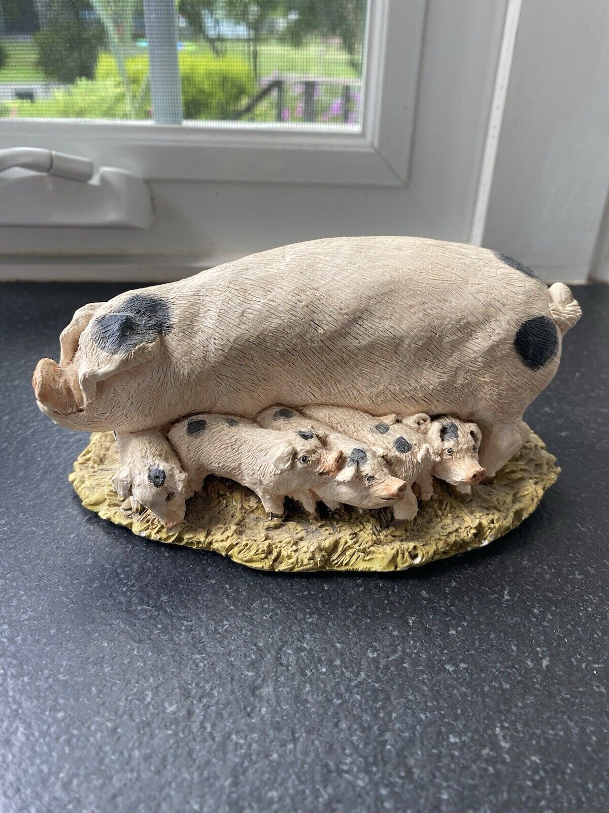 Vintage Collectible Stef Mother Pig With Babies Handmade In UK