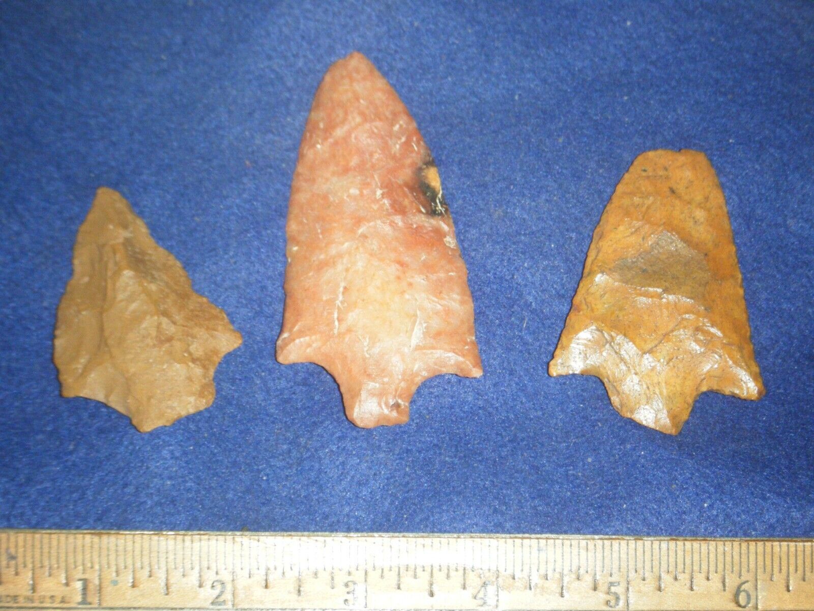 LOT OF 3    INDIAN ARROWHEADS FROM FL.