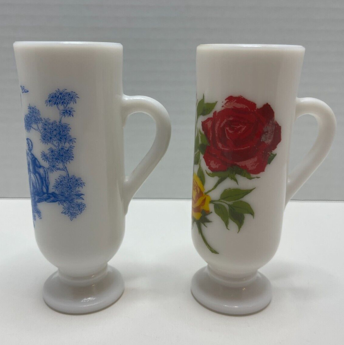 Vintage AVON Milk Glass Bud Vases- Set of 2