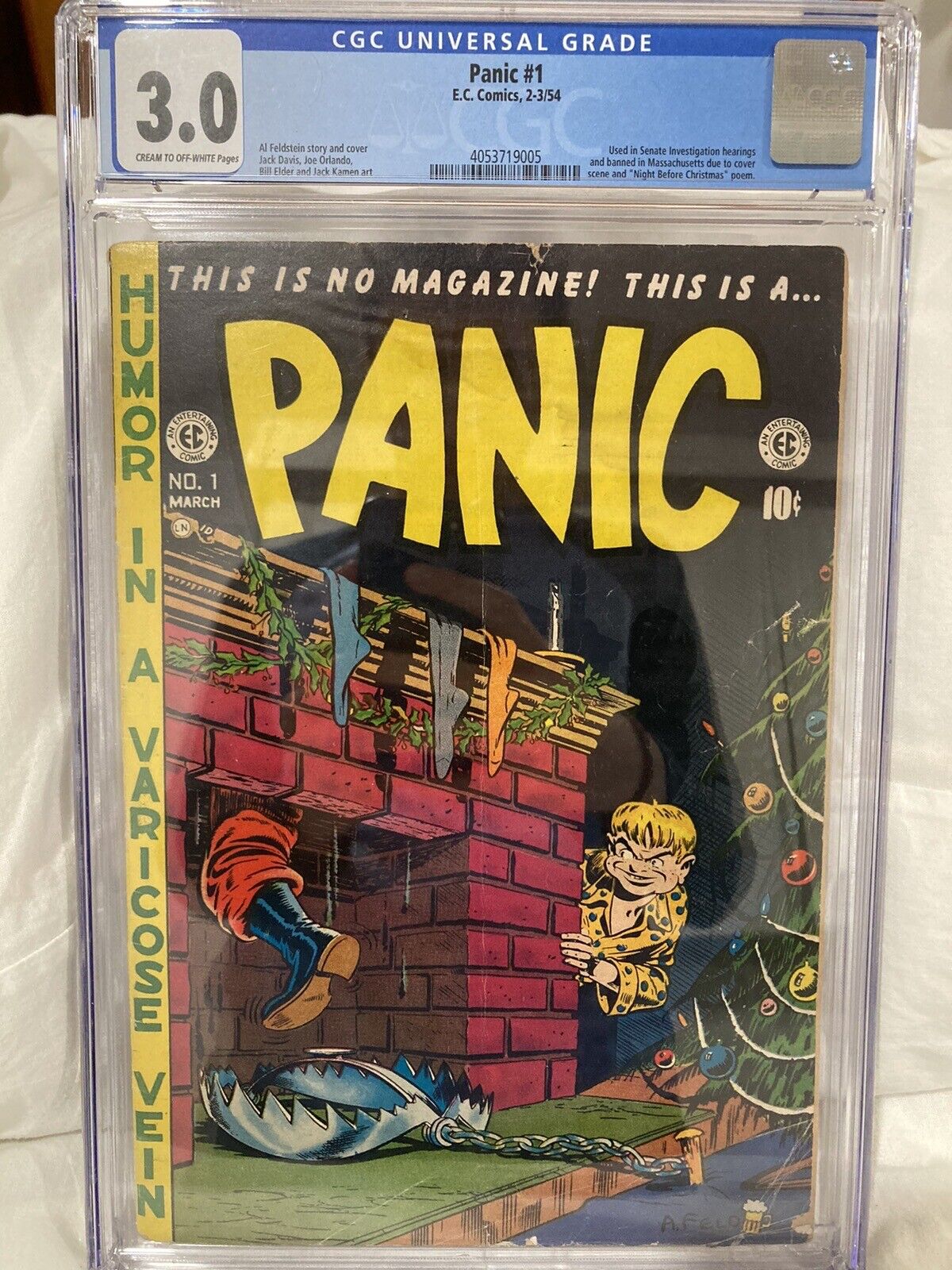 Panic #1 (E.C. Comics, 1954) Rare Controversial, Banned in Massachusetts CGC 3.0