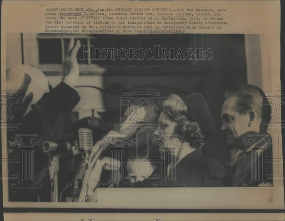 1967 Press Photo Governor of Alabama Lurleen Wallace\'s inauguration scene.
