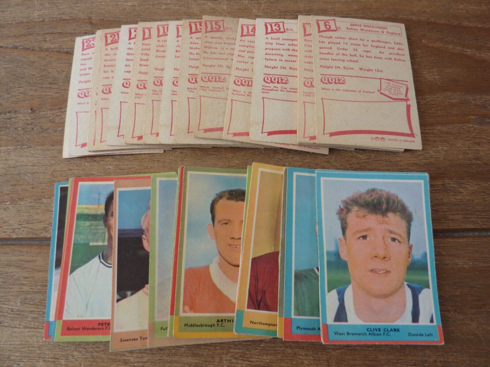 A&BC Football Cards 1964 - Red Back Quiz Cards 1st Series  - VGC - Pick Cards
