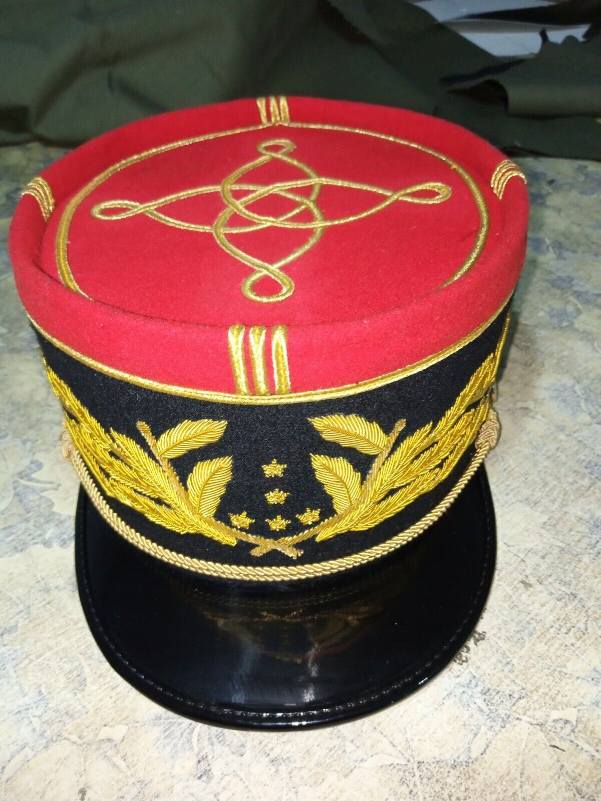 French Military Kepi, France Army Embroidery Cap, Reproduction