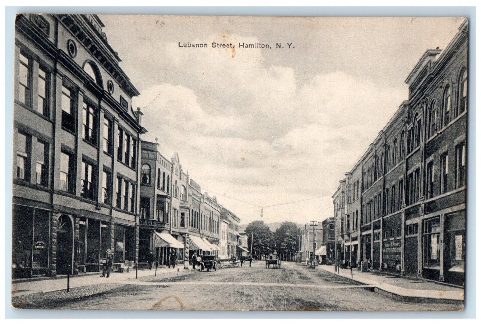 1909 Lebanon Street Exterior Building Hamilton New York Vintage Antique Postcard