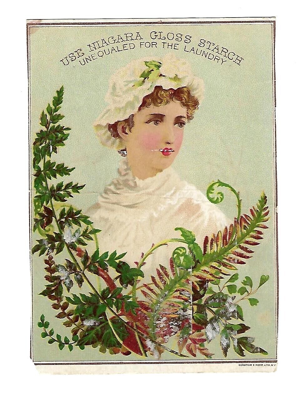 c1880\'s Trade Card, Niagara Gloss Starch, Unequaled for the Laundry,