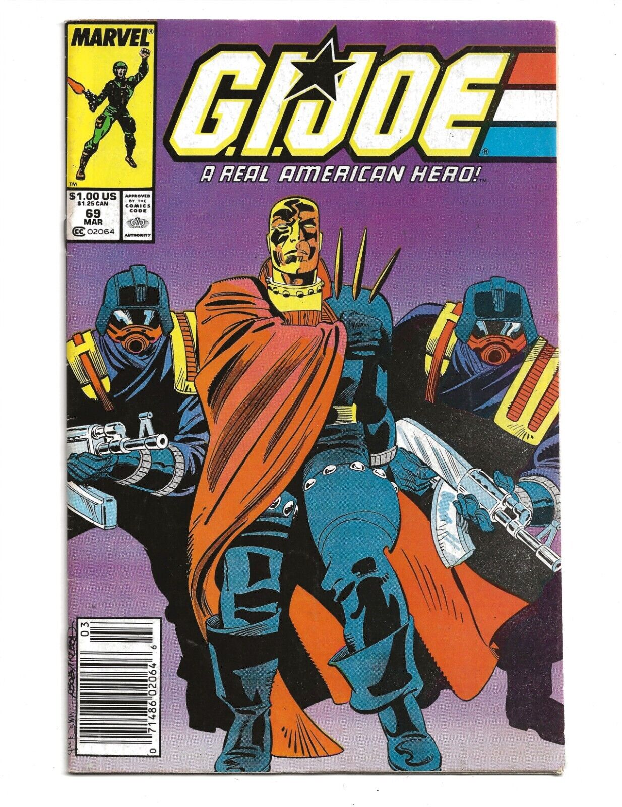 G.I. Joe A Real American Hero #69 (1988) 1st App. Grenadiers VG 4.0