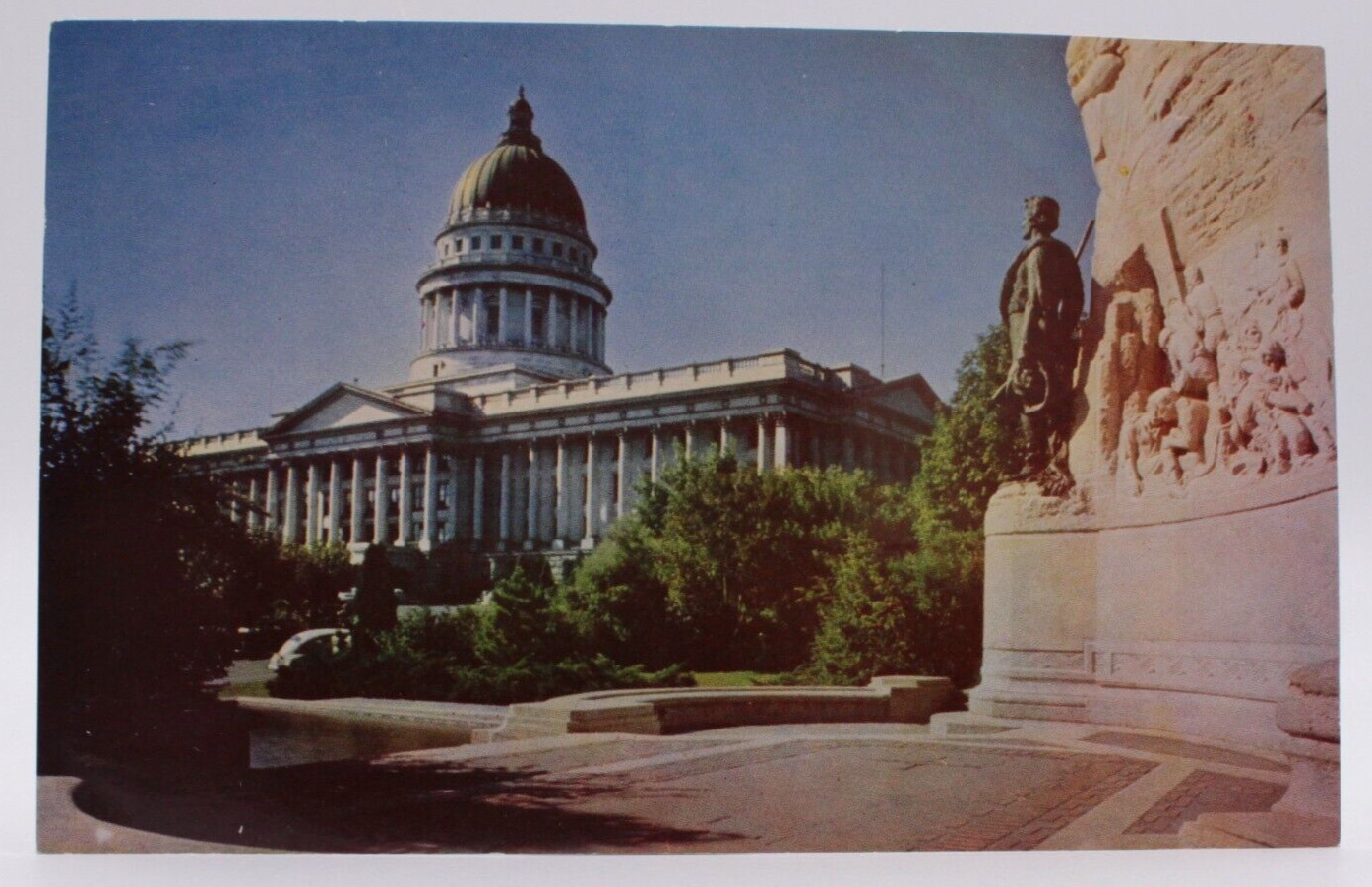 State Capitol Mormon Battalion Monument Salt Lake City Utah UT Postcard Unposted