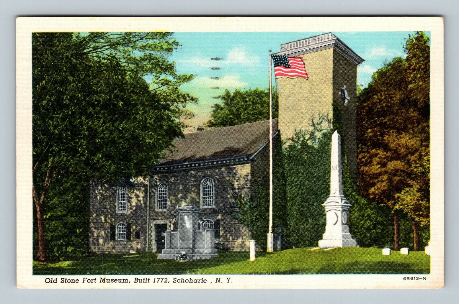 Schoharie NY, Old Stone Fort Museum, New York c1952 Vintage Postcard