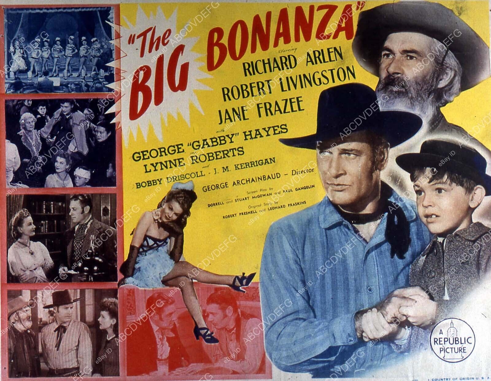 35m-10361 Richard Arlen Gabby Hayes film The Big Bonanza 35m-10361 35m-10361