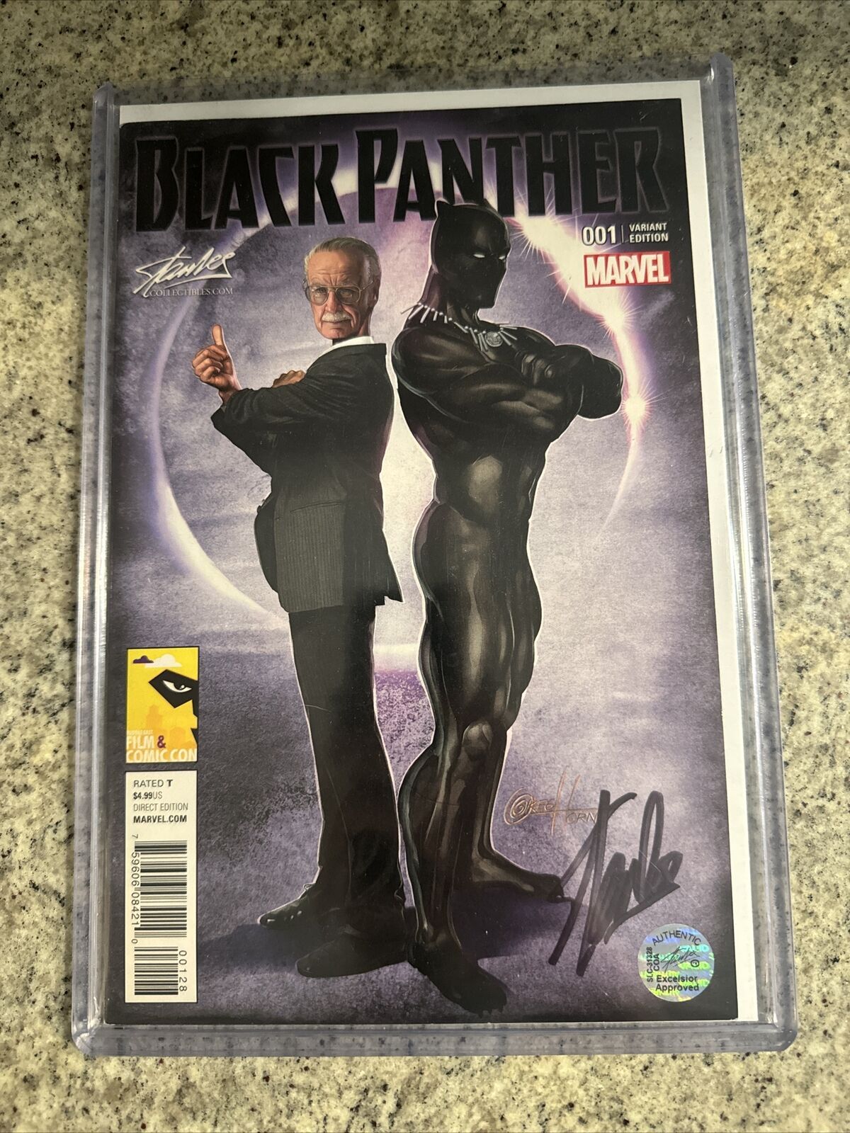 Black Panther #1 (NM) Signed by Stan Lee - With COA - 2016 Scarce Comic Con