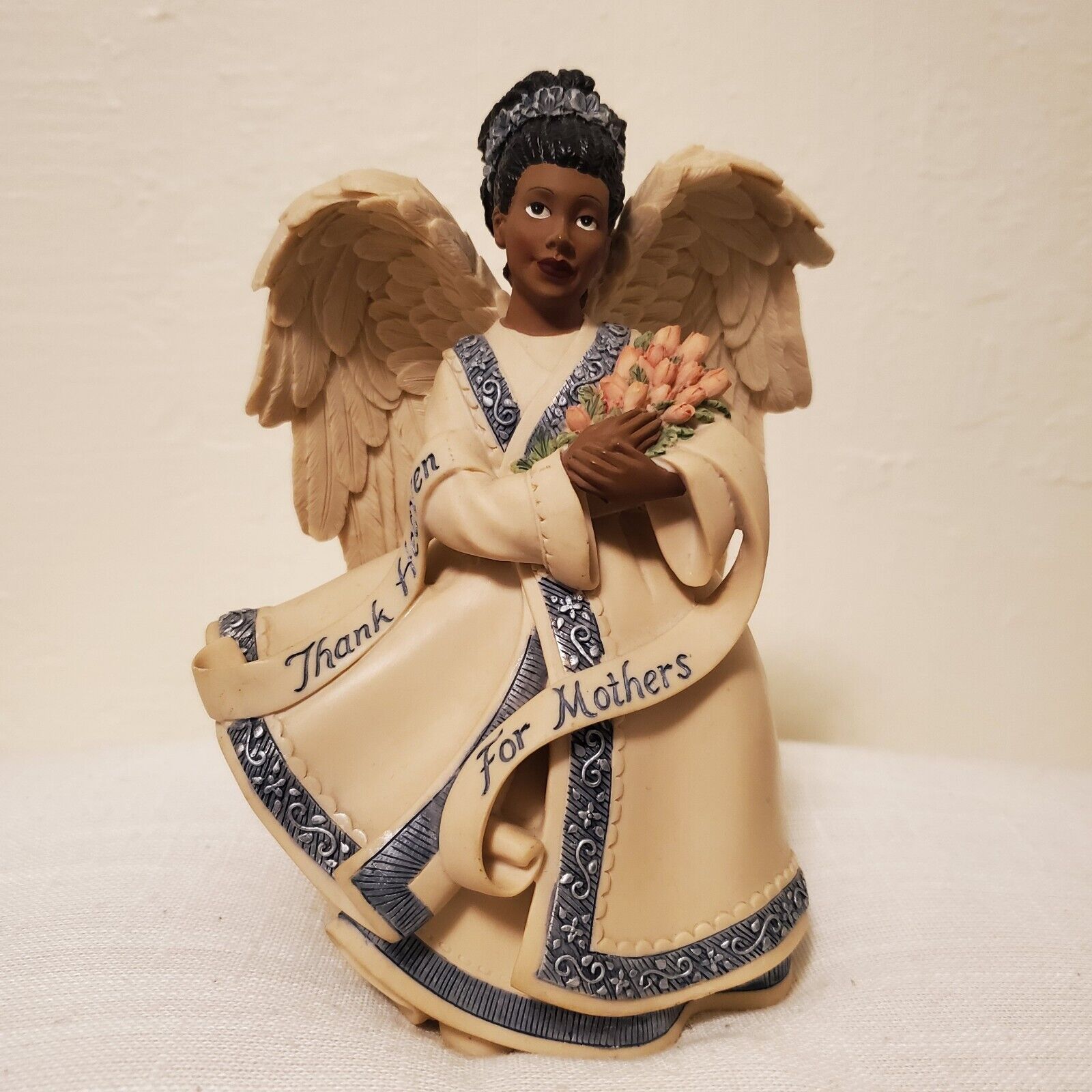 2003 Sarah\'s Angels Figurine Henrietta Thank Heaven for Mothers AfricanAm 32104