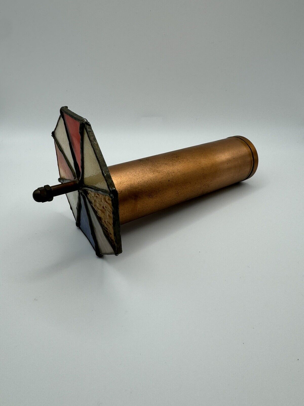 Vintage Copper And Stained Glass Kaleidoscope