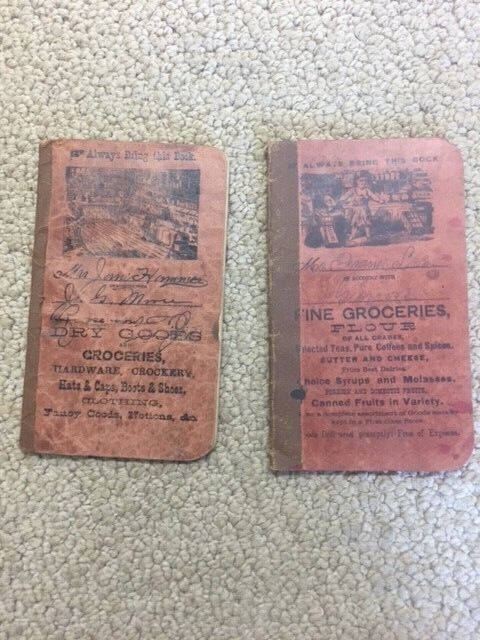 LOT (2) Vintage Account Books 1880\'S   Groceries- Dry goods - Real Nice -84C