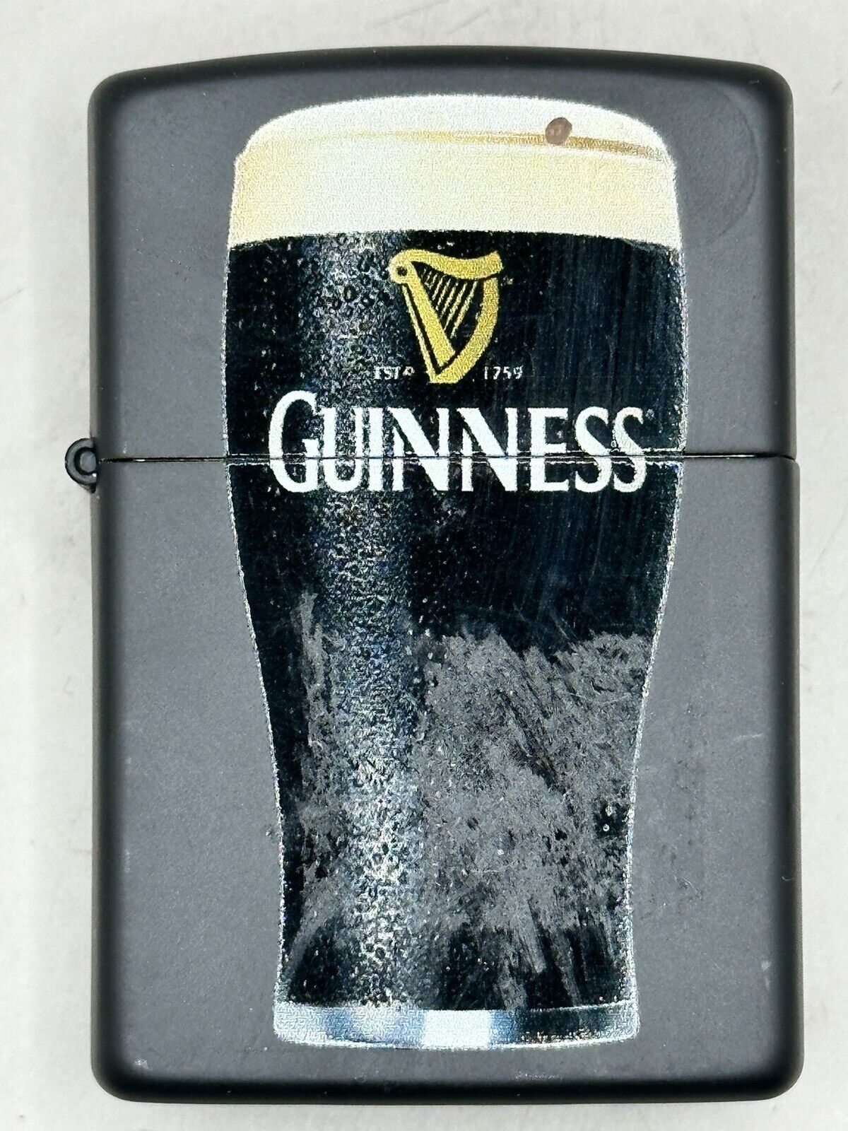 2017 Guinness Draft Beer Black Matte Zippo Lighter NEW