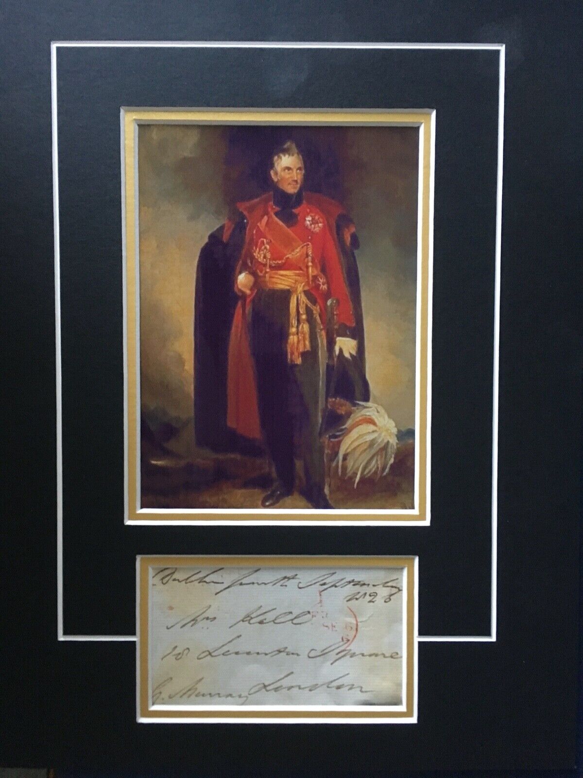 SIR GEORGE MURRAY - DISTINGUISHED ARMY OFFICER - PENINSULAR WAR - SIGNED DISPLAY