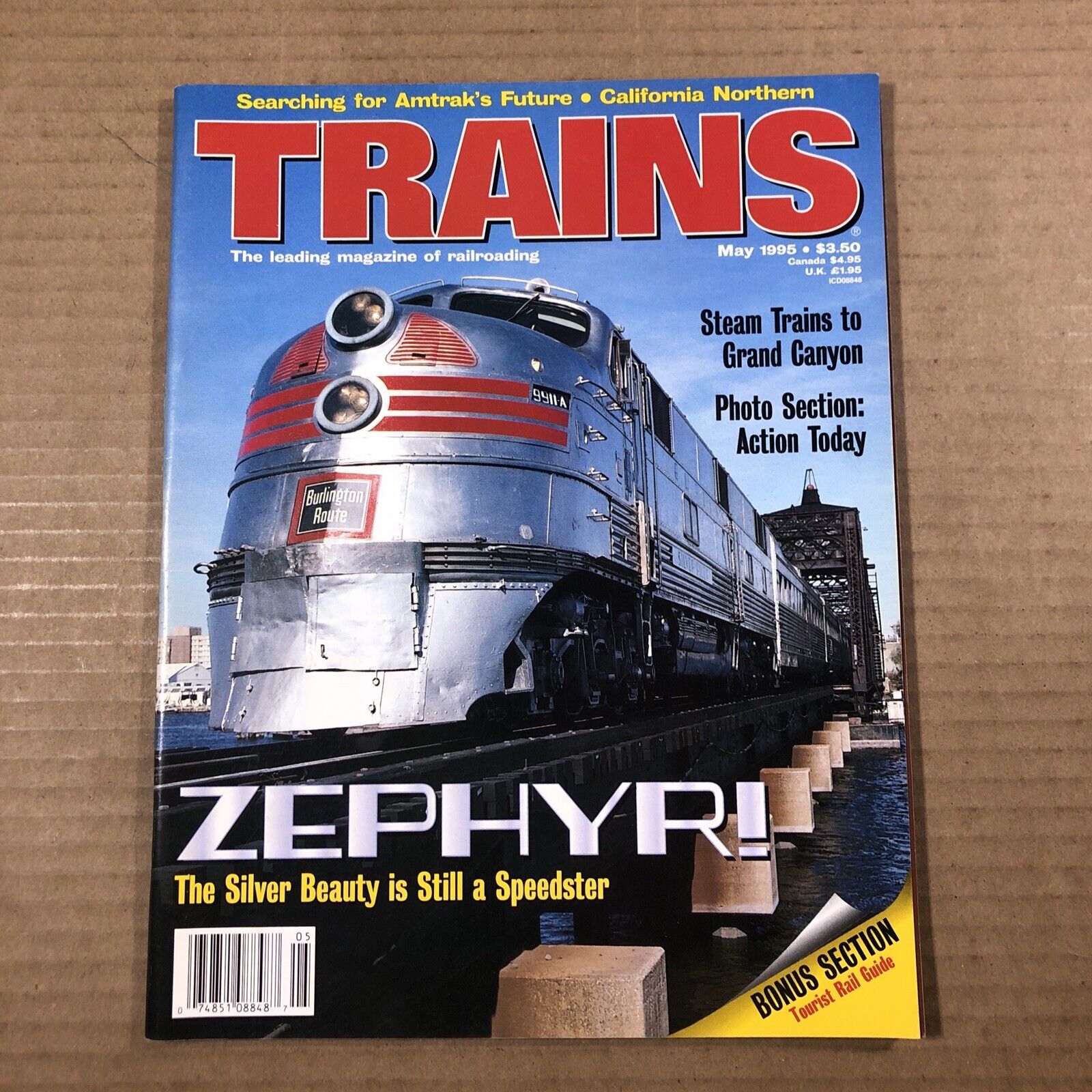 Trains, The Magazine of Railroading May 1995 Zephyr - Silver Beauty Speedster