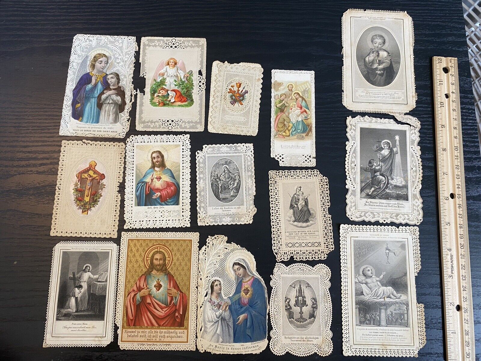 Antique Catholic Prayer Card Religious Collectible 1890\'s Holy Card Lot Lace