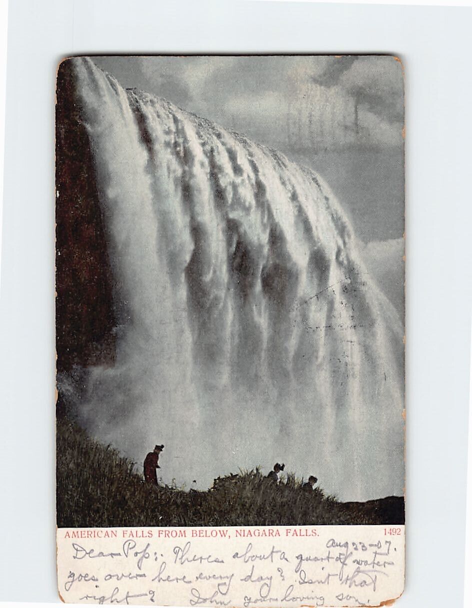 Postcard American Falls From Below, Niagara Falls, New York