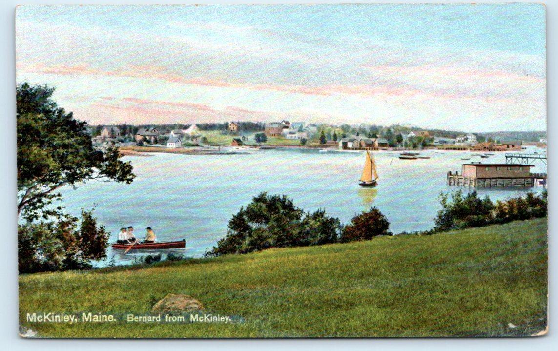 McKINLEY, ME Maine ~ View of BERNARD Hancock County  c1910s Postcard