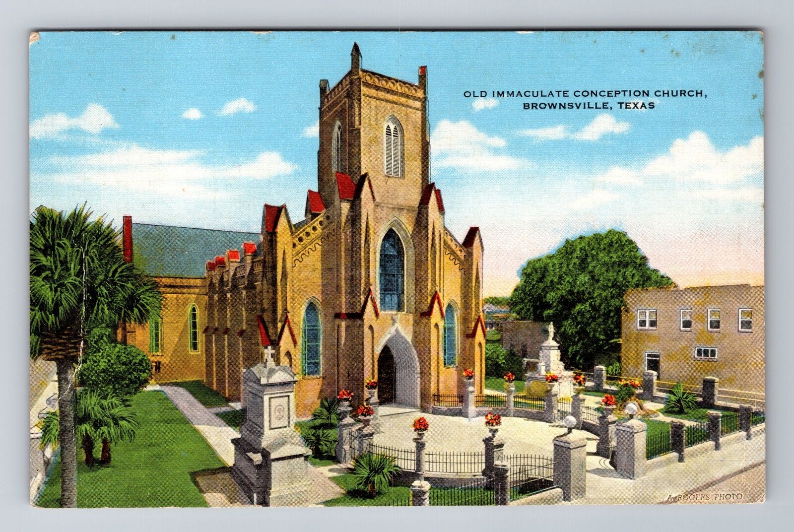 Brownsville TX-Texas, Old Immaculate Conception Church, Vintage Postcard