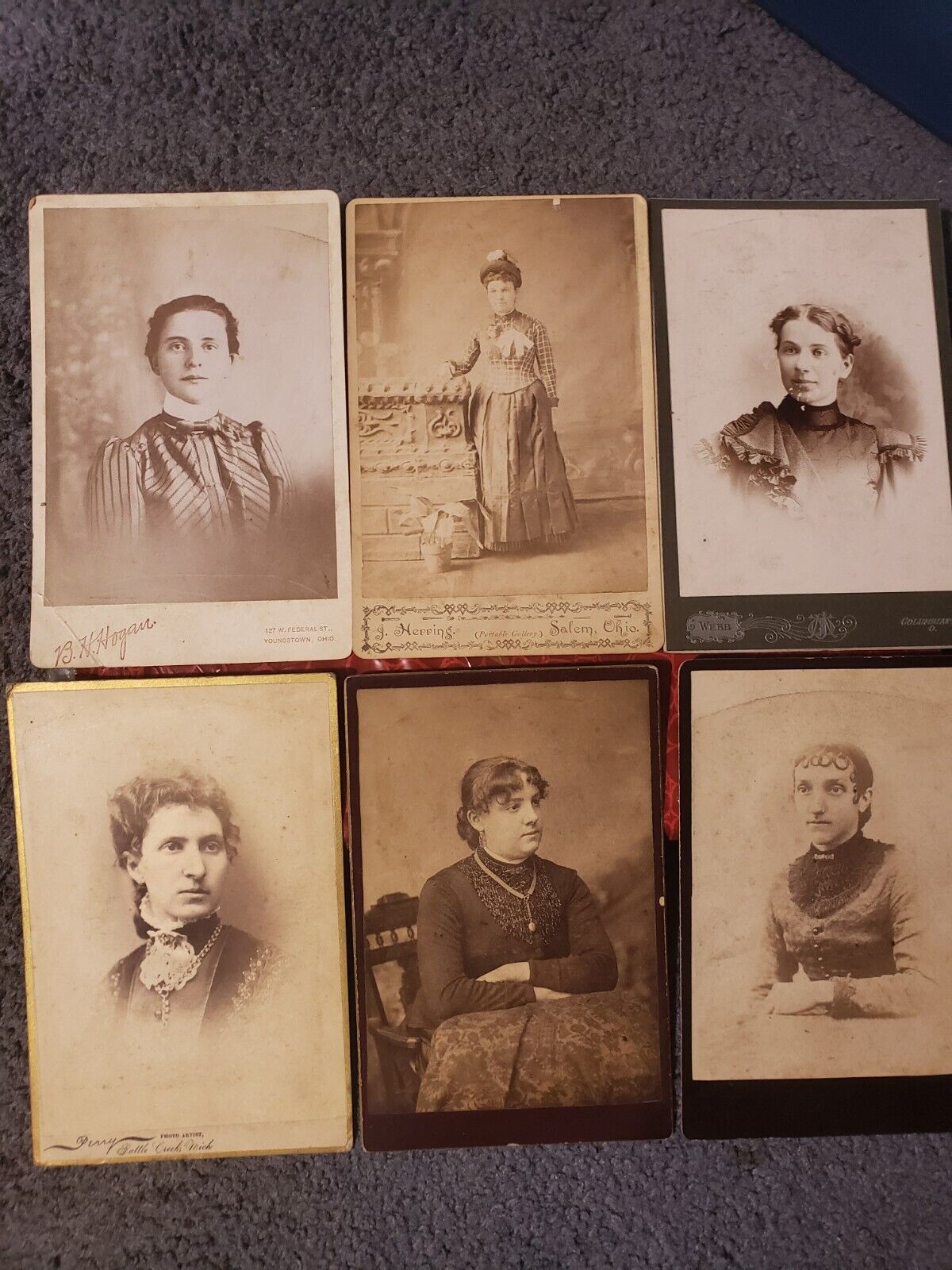 Lot of 6 CIRCA 1800\'s-I900\'s CABINET CARD Beautiful Ladies Antique / Vintage 