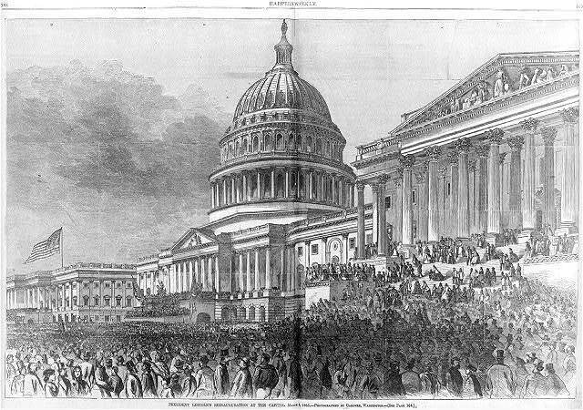 Photo:President Lincoln's second Inauguration at the Capitol