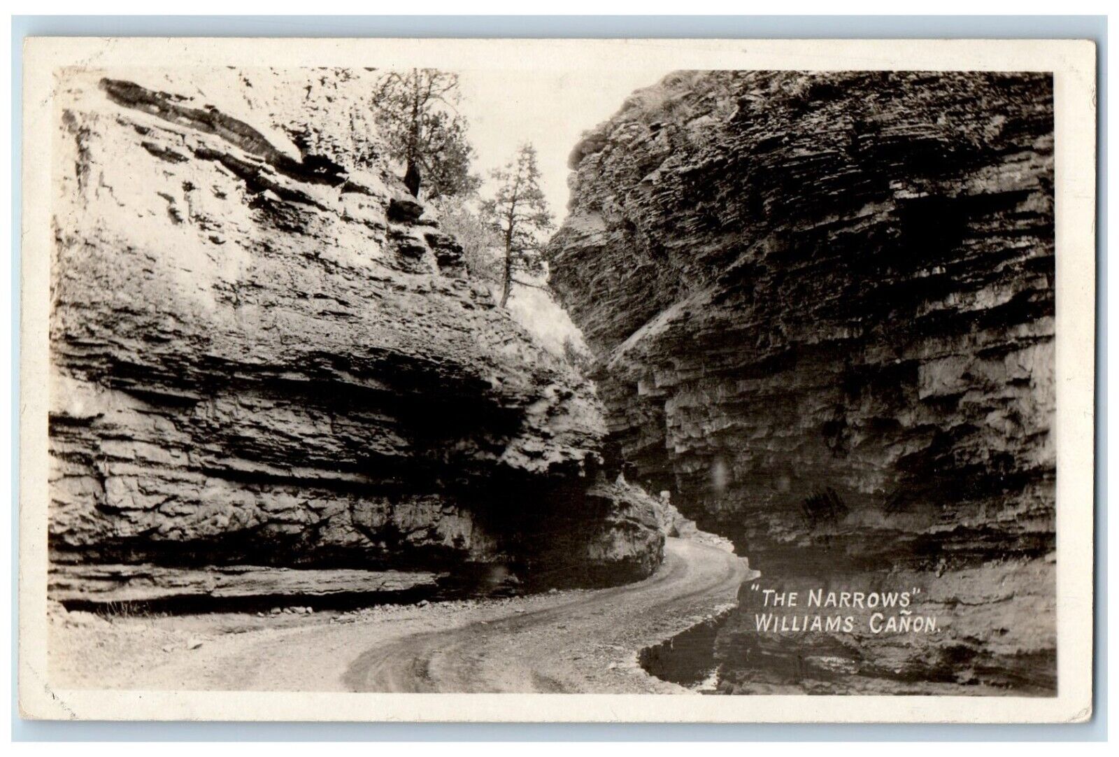 c1920's The Narrows Williams Canon Manitou Colorado CO Unposted RPPC Postcard