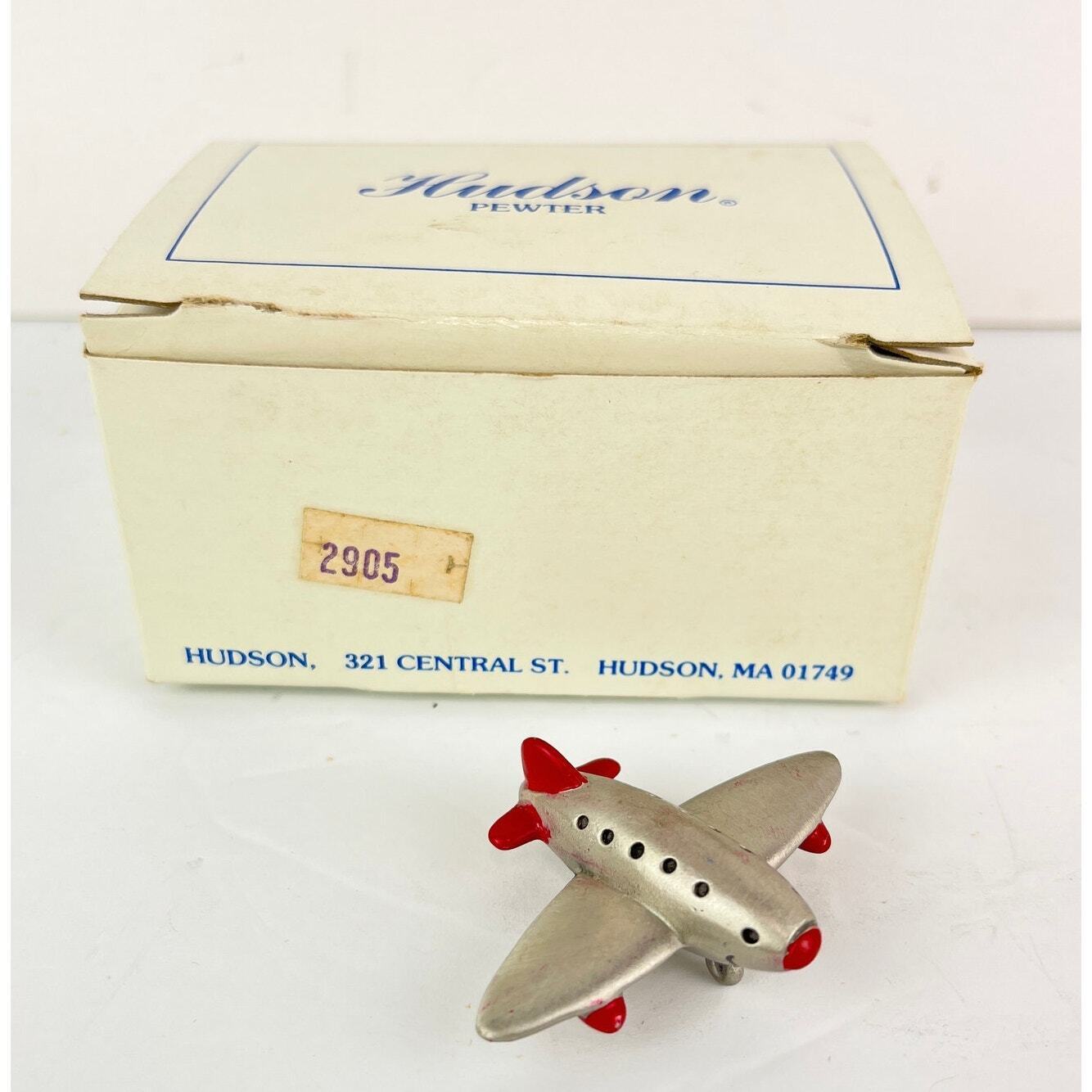  Vintage Hudson Pewter #2905 Mini Airplane 1983