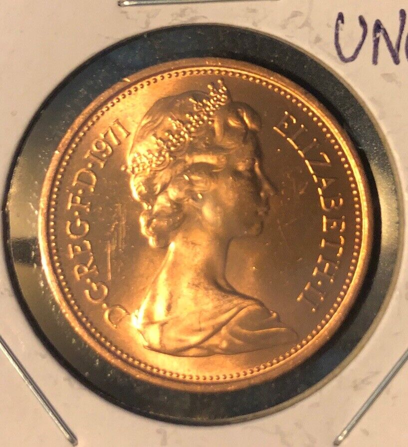 1971 Great Britain 2 New Pence UNCIRCULATED Coin-25.91 MM-Elizabeth II-KM#916