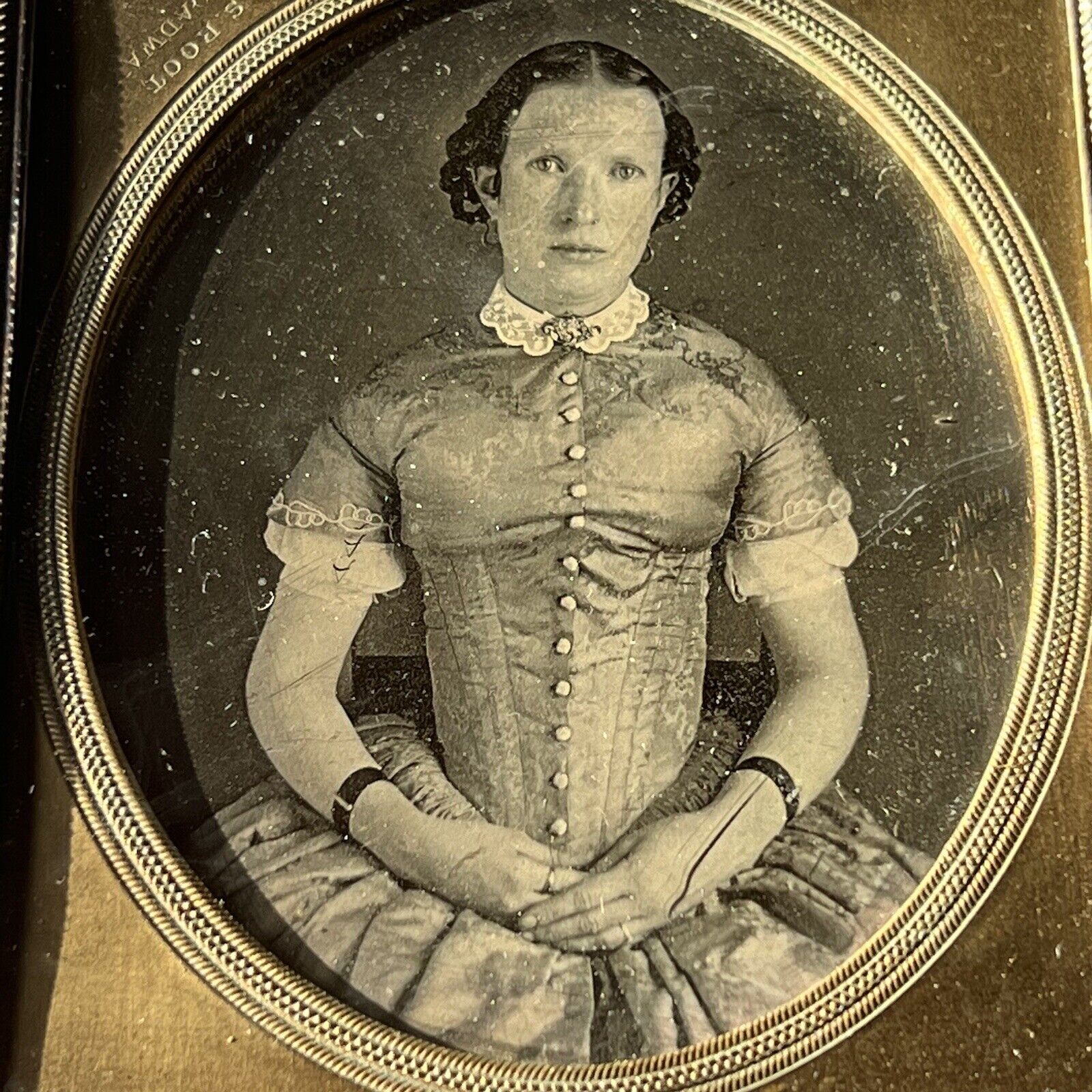 Antique 1/6th Plate Daguerreotype Photograph Beautiful Enchanting Woman Broadway