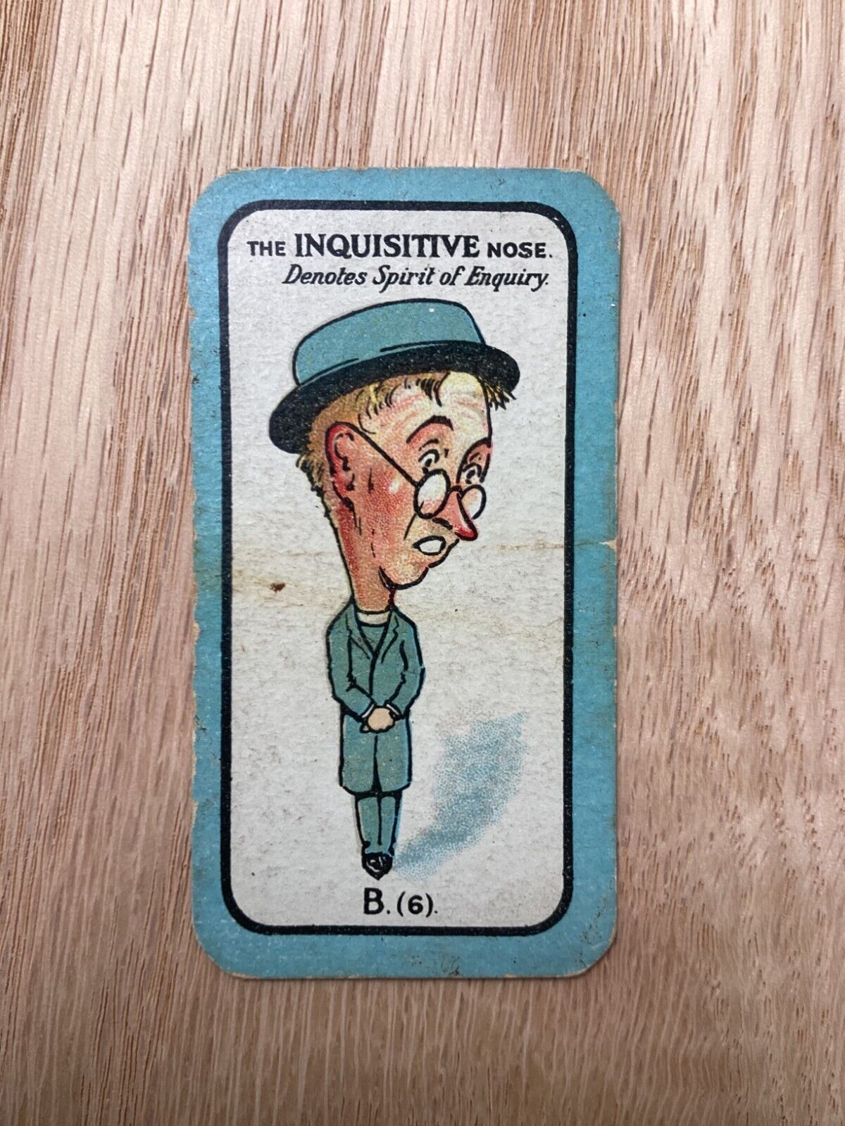 1927 Carreras Cigarette Trading Card  The Nose Game   B (6) Inquisitive   UK