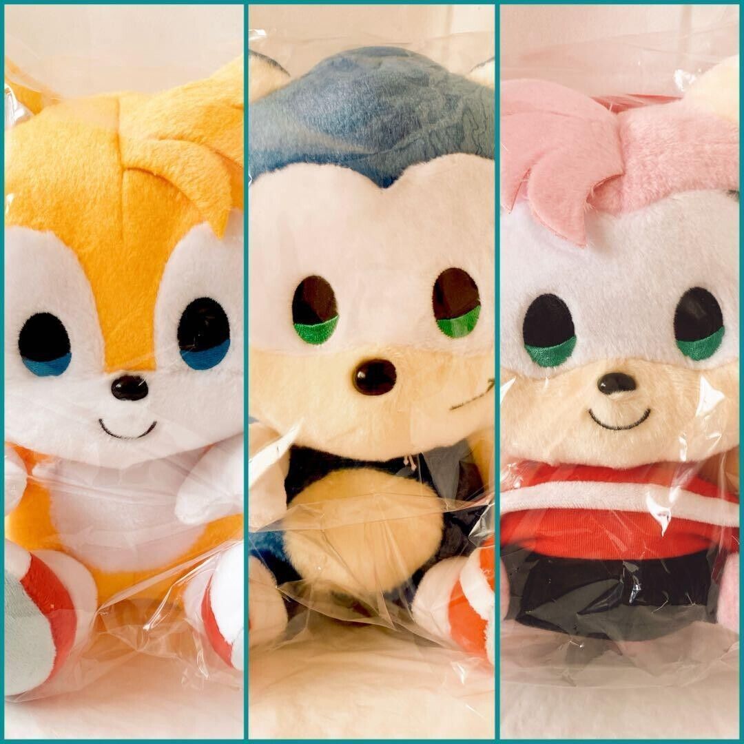 Sonic the Hedgehog Sonic and Friends Plush Sonic / Tails / Amy M  3 Set