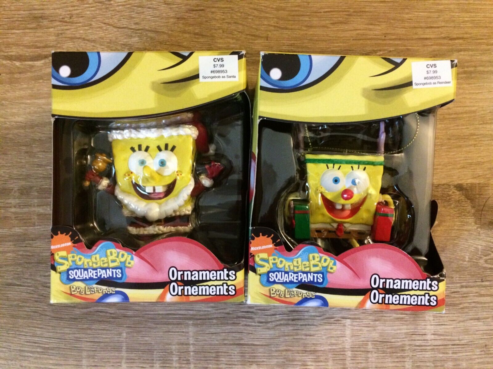 Lot 2 New 2009 Nickelodeon’s Sponge Bob Squarepants Ornaments Box 3\